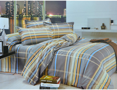 50% OFF on @HOME Polycotton Checkered Double Bedsheet 1 Bedsheet, 2 Pillow Covers, Multicolor
