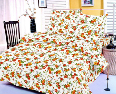 39% OFF on Zigma Collections Cotton Floral King Bedsheet