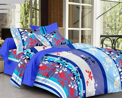 56% OFF on Aalidhra Techtex Cotton Floral Double Bedsheet