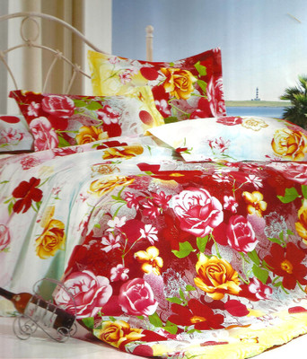 55% OFF on Reliable Polycotton Floral Double Bedsheet