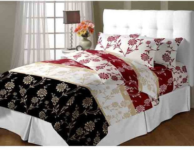 19% OFF on Blush Cotton Printed Double King Bedsheet