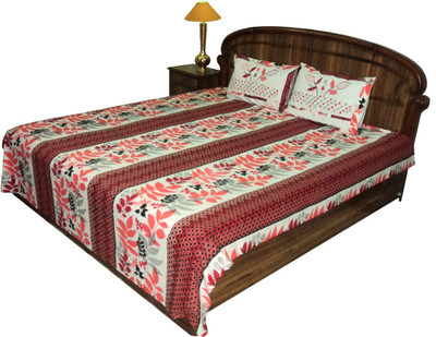 37% OFF on Amita Home Furnishing Cotton Printed Queen Bedsheet