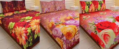 60% OFF on Carah Polyester Printed Double Bedsheet