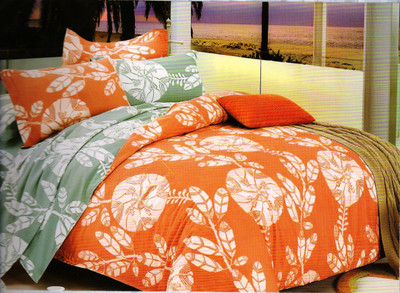 63% OFF on KKK Cotton Floral Double Bedsheet