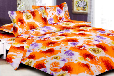 53% OFF on Urban Style Cotton Floral Double Bedsheet Bedsheet, Multicolor