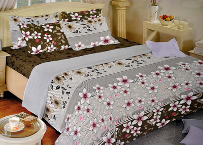 9% OFF on Bombay Dyeing Cotton Floral Double Bedsheet