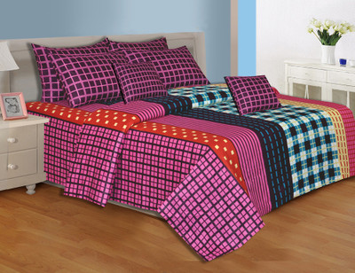 28% OFF on Salona Bichona Cotton Geometric Double Bedsheet 1 Bedsheet, 2 Pillow Covers, Pink 28% OFF on Salona Bichona Cotton Geometric Double Bedsheet 1 Bedsheet, 2 Pillow Covers, Pink