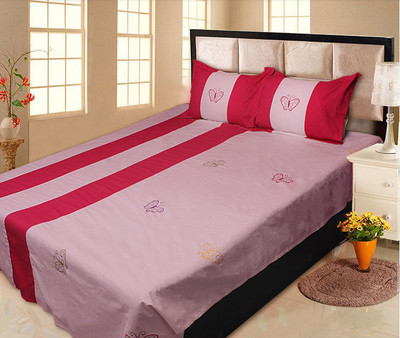 62% OFF on Lullabies By Sukuma Cotton Solid Double King Bedsheet