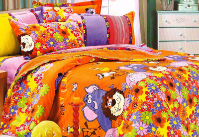 53% OFF on Wrap Cotton Printed Single Bedsheet
