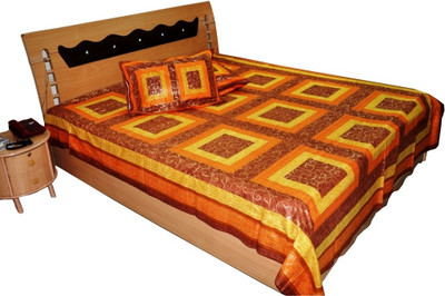 29% OFF on Jaipur Raga Cotton Checkered King Bedsheet