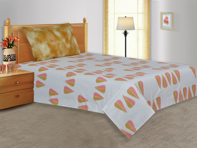 28% OFF on Salona Bichona Cotton Graphic Single Bedsheet 1 Bedsheet, 1 Pillow Cover, Brown