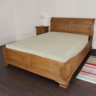 21% OFF on Scala Cotton Solid Double Fitted Bedsheet