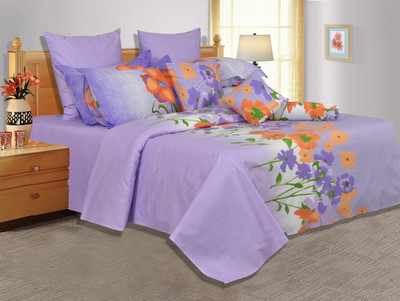 33% OFF on Salona Bichona Cotton Printed Double Bedsheet 1 Double Bedsheet, 2 Pillow covers, Multicolor