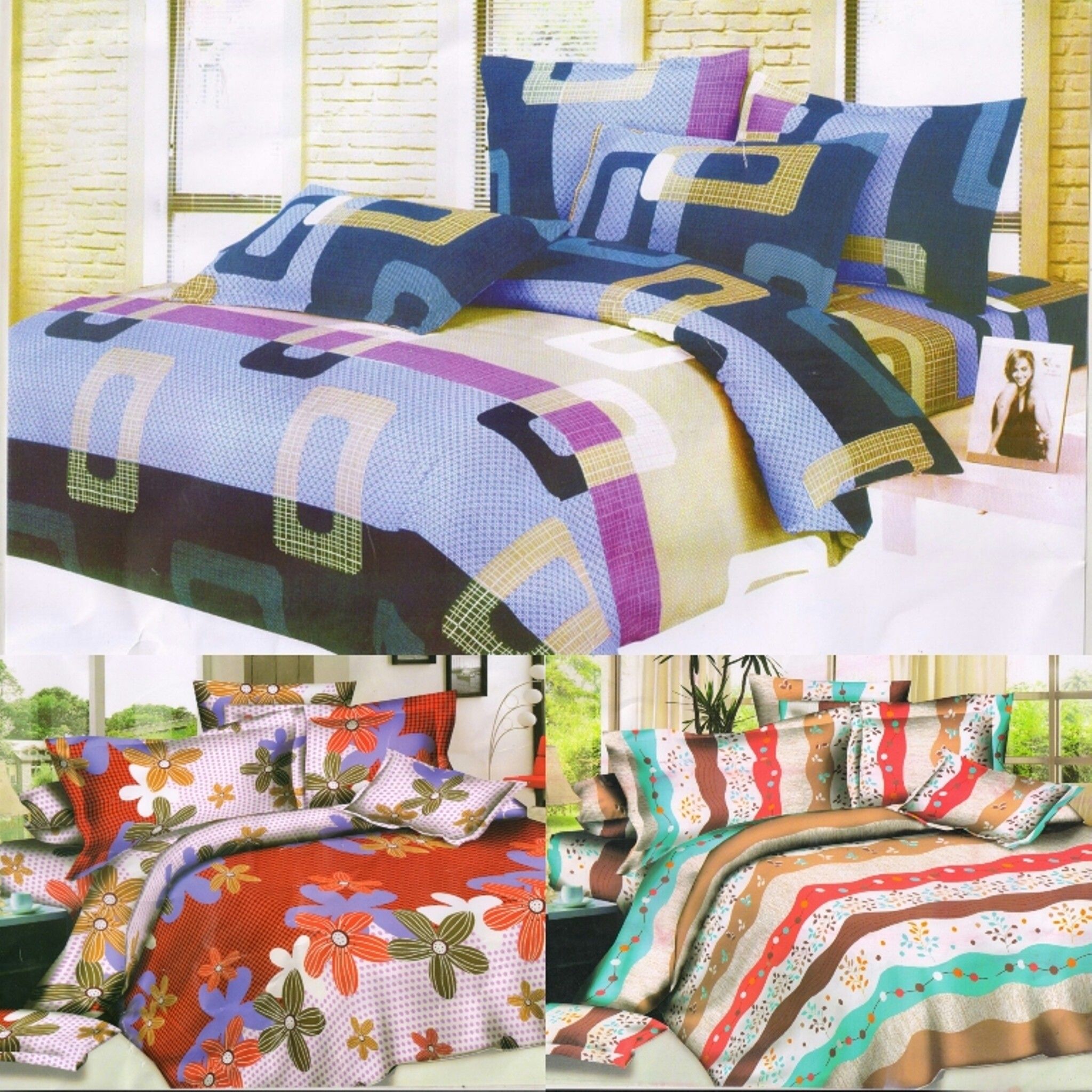 63% OFF on Z Decor Polycotton Printed Double Bedsheet
