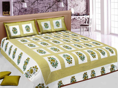 42% OFF on Jaipur Printex Cotton Printed Double Bedsheet
