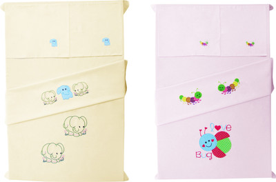 34% OFF on Baby Rap Cotton Embroidered Crib Bedsheet