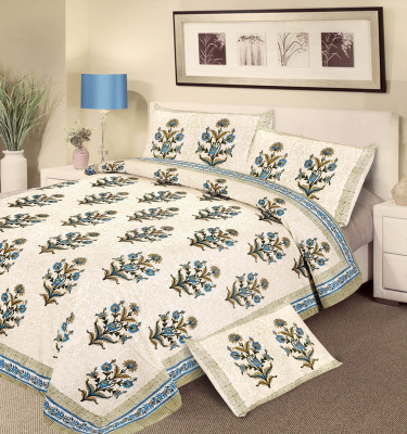 55% OFF on Aapno Rajasthan Cotton Printed Double Bedsheet
