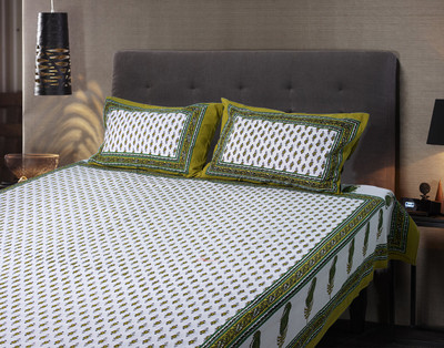 68% OFF on eCraftIndia Cotton Printed Double Bedsheet 1 Double Bedsheet + 2 Pillow Covers, Green and Yellow 68% OFF on eCraftIndia Cotton Printed Double Bedsheet 1 Double Bedsheet + 2 Pillow Covers, Green and Yellow