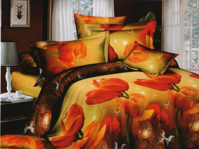 42% OFF on Gran Polycotton Abstract Double Bedsheet