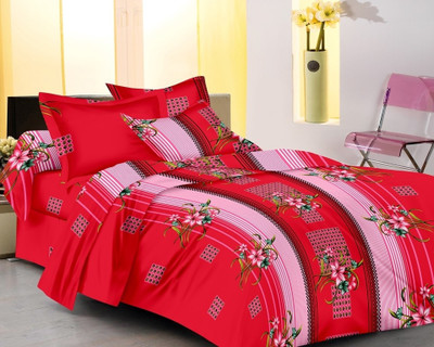 45% OFF on IWS Polycotton Printed Double Bedsheet 1 Double Bedsheet, 2 Pillow cover, Multicolor