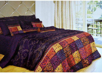 50% OFF on @HOME Polycotton Abstract Double Bedsheet 1 Bedsheet, 2 Pillow Covers, Multicolor