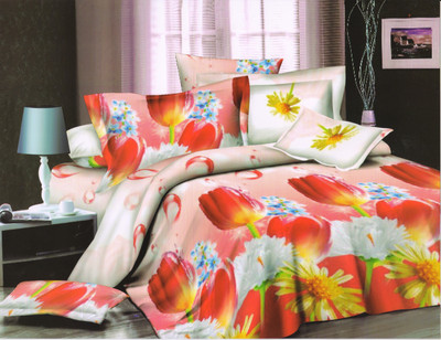 41% OFF on Skap Polycotton Floral Double Bedsheet