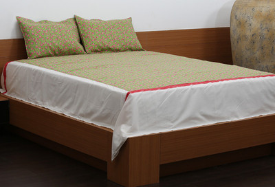 50% OFF on Flazee Cotton Floral King Bedsheet 1 BedSheet, 2Pillow Cover, Green 50% OFF on Flazee Cotton Floral King Bedsheet 1 BedSheet, 2Pillow Cover, Green
