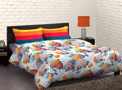 10% OFF on Stellar Home USA Cotton Abstract Double Bedsheet 1 Bed Sheet, 2 Pillow Covers, Multicolor 10% OFF on Stellar Home USA Cotton Abstract Double Bedsheet 1 Bed Sheet, 2 Pillow Covers, Multicolor