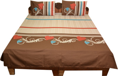 Bichawan Cotton Abstract Queen sized Double Bedsheet