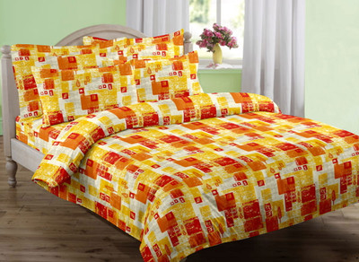 Swaas Cotton Printed Queen Bedsheet