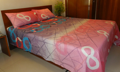 71% OFF on CocoBee Cotton Abstract Double Bedsheet