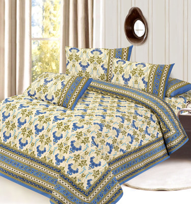 29% OFF on Aapno Rajasthan Cotton Printed Double Bedsheet