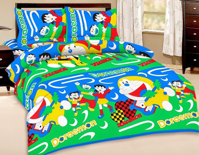 54% OFF on Buyclues Cotton Printed Double Bedsheet