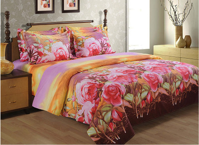 20% OFF on Laurels Polycotton Printed Double Bedsheet