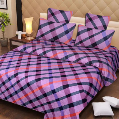 65% OFF on Home Elite Cotton Printed Queen Bedsheet 1 Bedsheet, 2 Pillow Covers, Multicolor