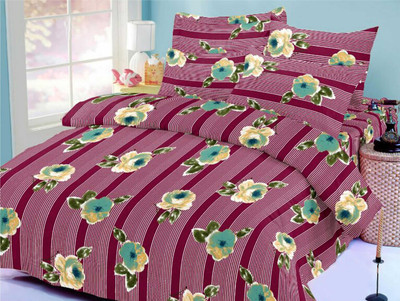 49% OFF on Octane Cotton Floral Double Bedsheet