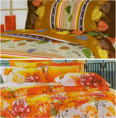 59% OFF on Enogme Polyester Floral Double Bedsheet