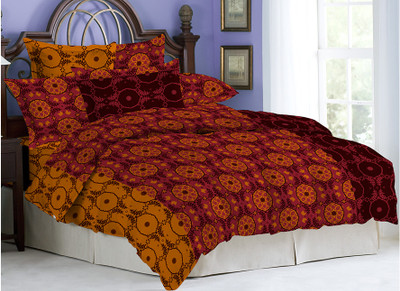 Bombay Dyeing Polycotton Printed Double Bedsheet 2 Pillow Covers, 1 Bedsheet
