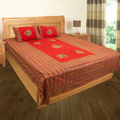 78% OFF on Shyamalam Cotton Printed Double Bedsheet