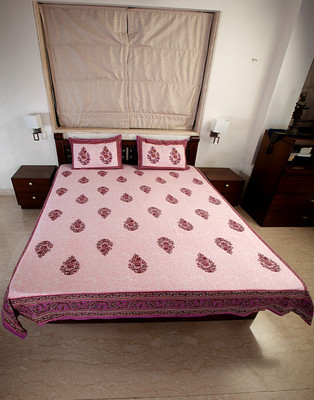 52% OFF on Jodhaa Cotton Printed Double Bedsheet