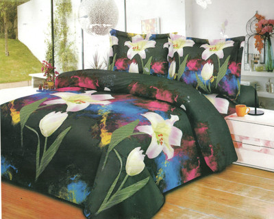 63% OFF on Retro Pool Polyester Floral Double Bedsheet