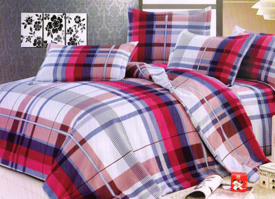 70% OFF on Rose Petal Polyester Striped Double Bedsheet