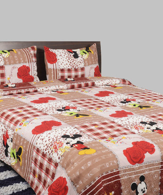 58% OFF on Breeza Polycotton 3D Printed Double Bedsheet
