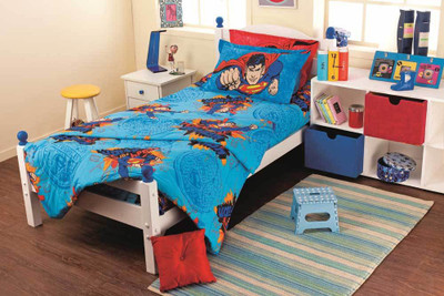 Portico New York Cotton Printed Single Bedsheet 1 Bed Sheet, 1 Pillow Covers, Blue