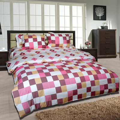 By Adab Cotton Geometric King Bedsheet