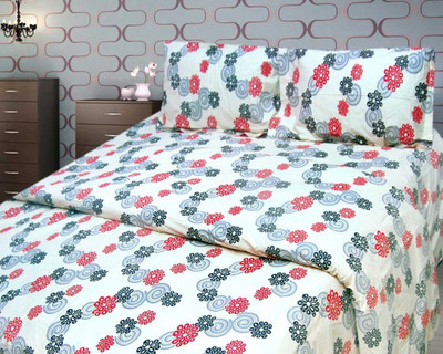 41% OFF on Cosmosgalaxy Cotton Floral Double Bedsheet