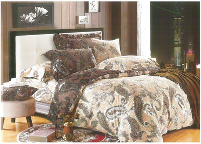 17% OFF on Ross Luxury Living Cotton Paisley King Bedsheet