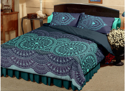 35% OFF on Raymond Cotton Printed Double Bedsheet 1 Bedsheet, 2 Pillow Covers, Blue||Green 35% OFF on Raymond Cotton Printed Double Bedsheet 1 Bedsheet, 2 Pillow Covers, Blue||Green