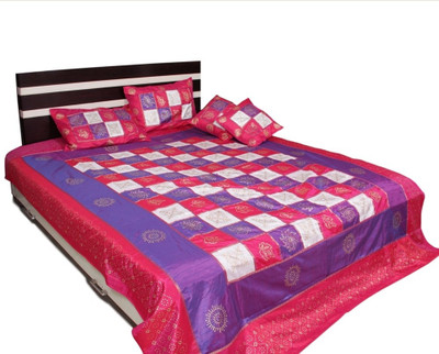 63% OFF on Soundarya Polyester Silk Blend Printed Double Bedsheet 63% OFF on Soundarya Polyester Silk Blend Printed Double Bedsheet