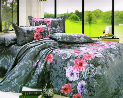 60% OFF on Rose Petal Polyester Graphic Double Bedsheet